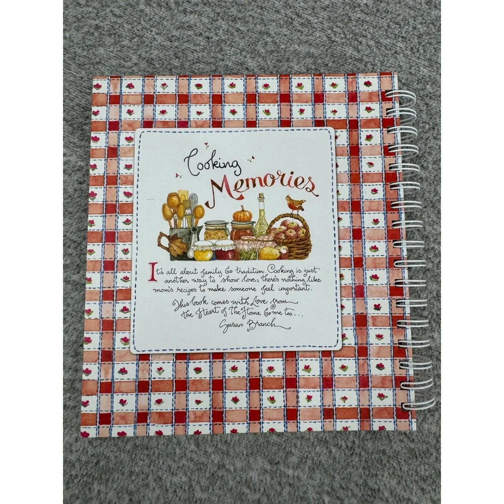 Susan Branch Recipe Keeper To My Daughter Red Gingham Spiral Organizer Unused